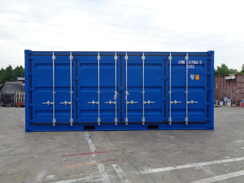 Contenedor Open Side (OS) 20 pies – Nuevo y Multifuncional Azul