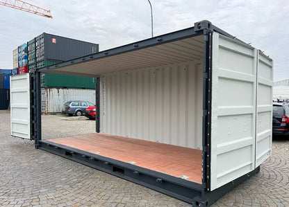 Contenedor Marítimo Open Side 20 pies Nuevo Gris