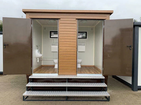 WC Cabina Doble 3×2 metros con tanque de aguas residuales