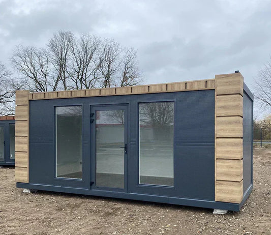 contenedor oficina 6X2,83 metros con 2 ventanas