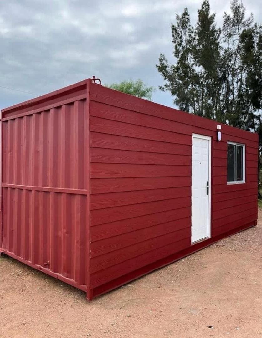 Contenedor oficina habitable Rojo