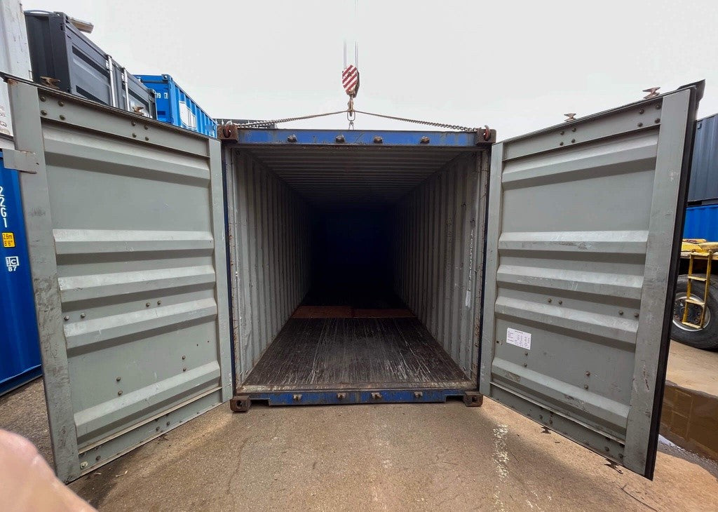 Contenedor de transporte usado de 40 pies azul