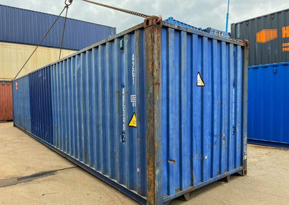 Contenedor de transporte usado de 40 pies azul